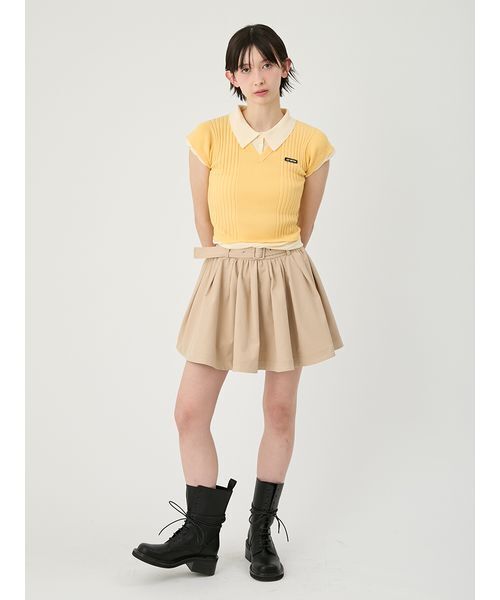 ニット セーター レイヤードニットトップス レディースの画像
