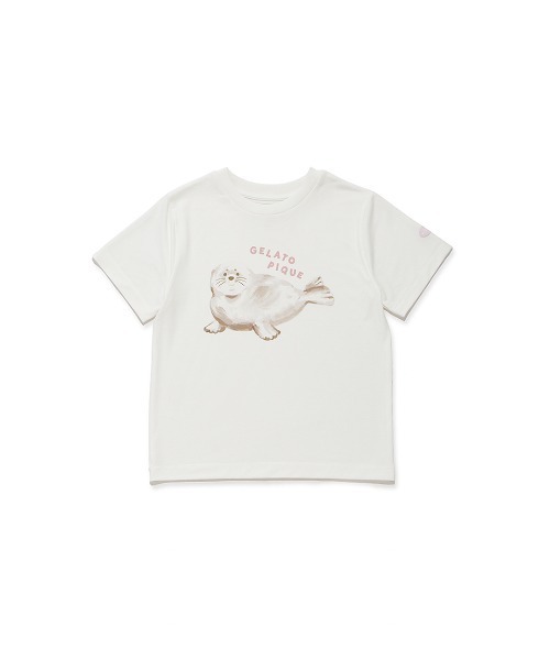 パジャマ 「JUNIOR」「接触冷感」シーアニマル柄ワンポイントTシャツ＆ショートパンツセット キッズ 子供の画像