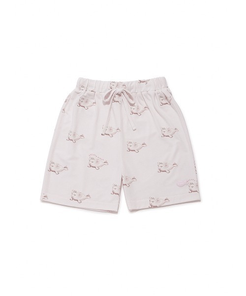パジャマ 「JUNIOR」「接触冷感」シーアニマル柄ワンポイントTシャツ＆ショートパンツセット キッズ 子供の画像