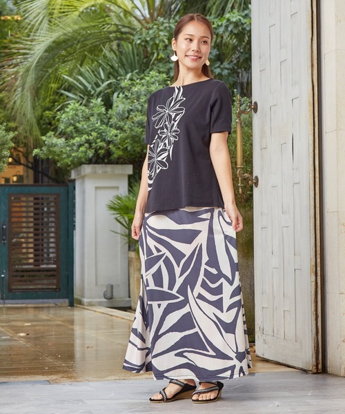 「Maunaloa」 フレアスカート ML ブラック レディース_画像5
