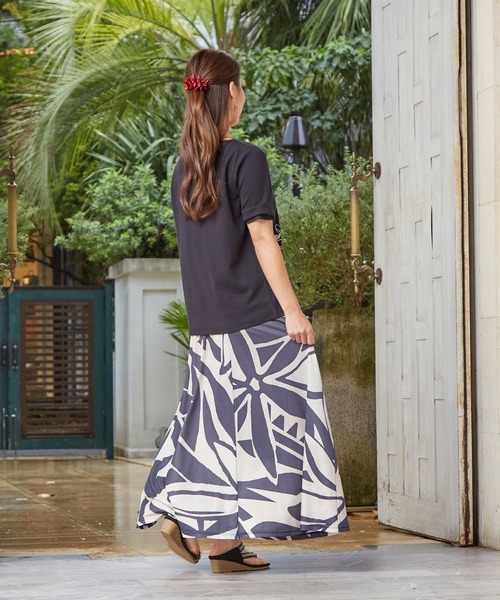 「Maunaloa」 フレアスカート ML ブラック レディース_画像7