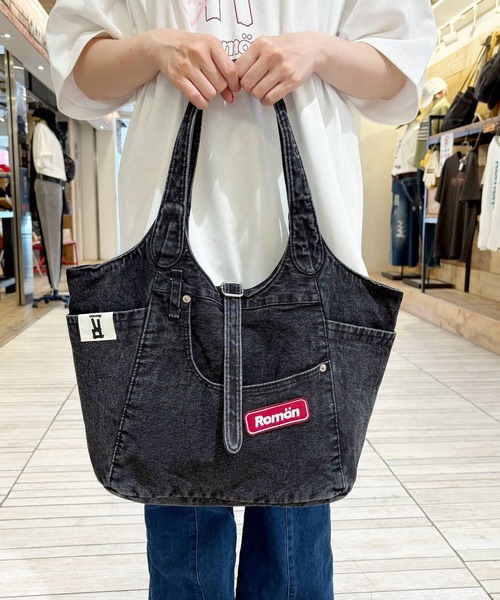 Romon トートバッグ ロマン「Romon」Denim Remake Pocket Tote Bag 