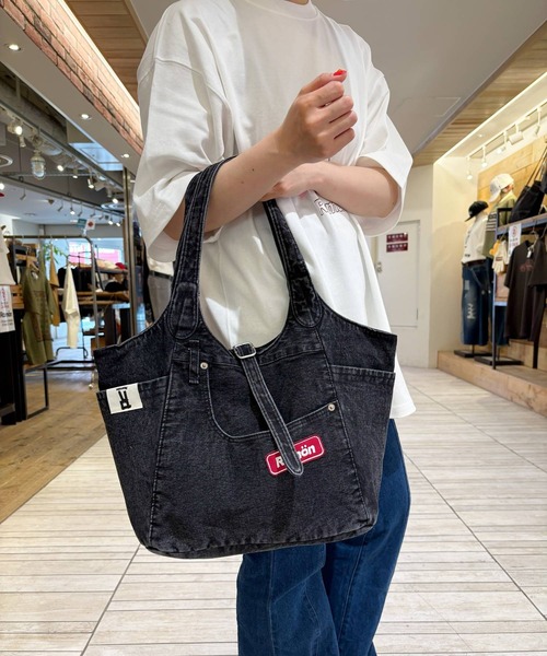 Romon トートバッグ ロマン「Romon」Denim Remake Pocket Tote Bag
