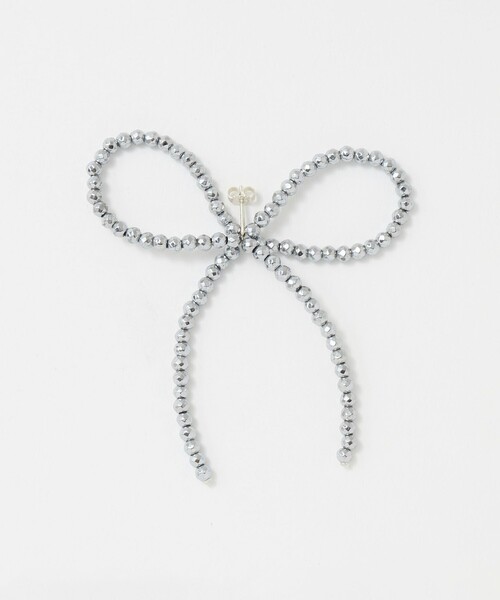 ピアス 「SASKIA DIEZ」SPARKLING EARSTUD BOW/シングルピアス レディース