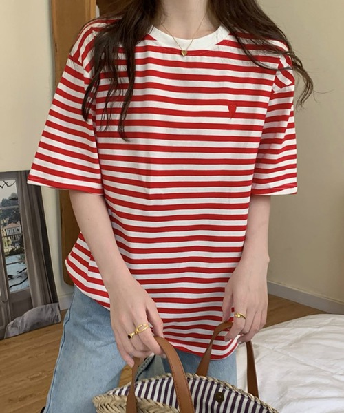 「shopnikoniko」 半袖Tシャツ フリー ブラック レディース_画像2