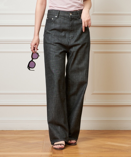 「IENA LA BOUCLE」 デニムパンツ 38 ブラウン レディース_画像4
