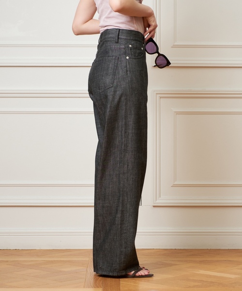 「IENA LA BOUCLE」 デニムパンツ 38 ブラウン レディース_画像5