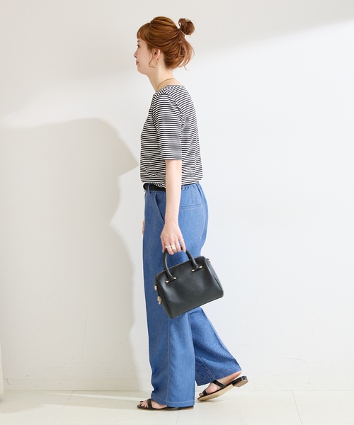 「B.C STOCK」 「Simplicite」パンツ 38 ネイビー レディース_画像9