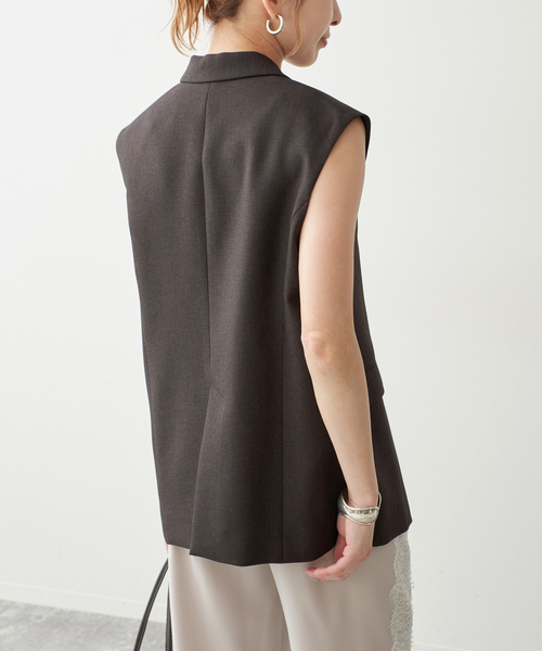 ベスト ジレ 「セットアップ可」メランジシングルブレストジレ レディース | Spick＆Span | 04
