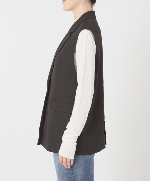 ベスト ジレ 「セットアップ可」メランジシングルブレストジレ レディース | Spick＆Span | 10
