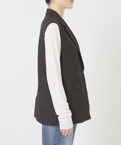 ベスト ジレ 「セットアップ可」メランジシングルブレストジレ レディース | Spick＆Span | 12