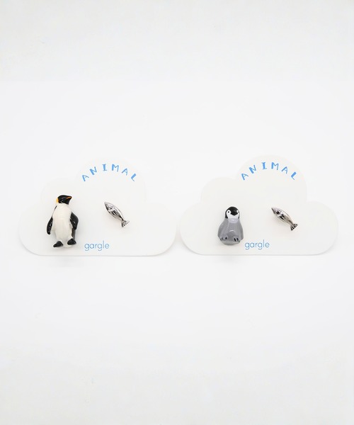 ペンギンピアス　ミオハルタカ　お好きな方に gargle（ガーグル） ピアス 「アニマルシリーズ」親子ペンギン ピアス