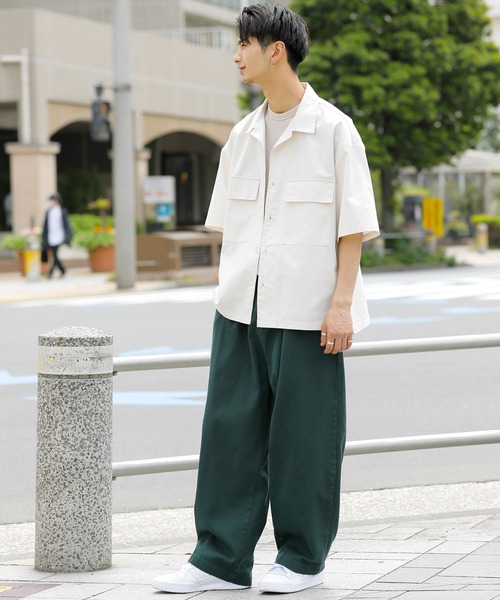 パンツ デニム ジーンズ ライトオンスデニム / ワイドパンツ バギー デニム タック ガウチョ パンツ|ZOZOTOWN |10