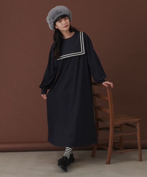 ワンピース スクエアラインbigセーラーカラーワンピース Zozotown Paypayモール店 通販 Paypayモール