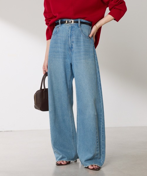 k.j様用　ブルージュデニムQ.anos WEB限定 ブルー　新品未使用品 COLLAGE GALLARDAGALANTE ジーンズ デニム デニムパンツ Q.anos