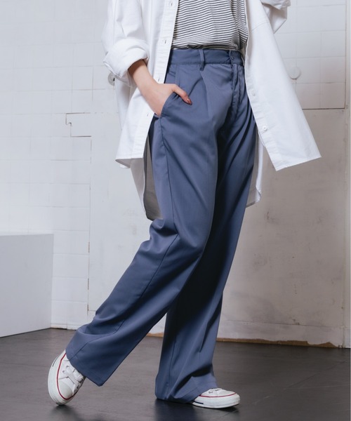 ROOP TOKYO スラックス センタープレスフレアパンツ ワイド