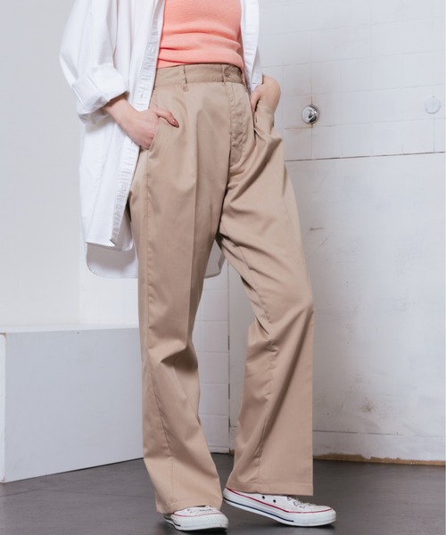 ROOP TOKYO スラックス センタープレスフレアパンツ ワイド