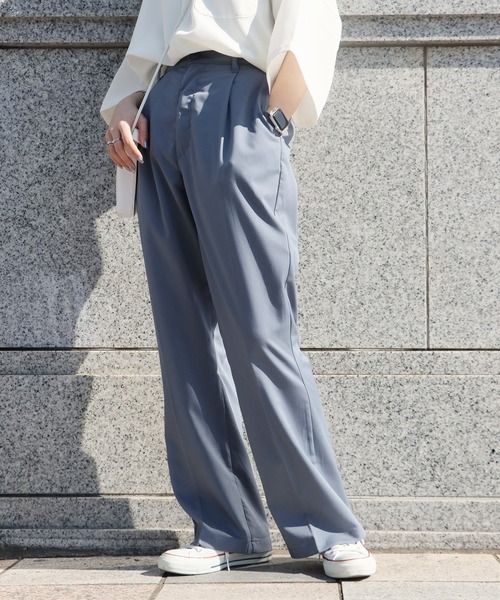 ROOP TOKYO スラックス センタープレスフレアパンツ ワイド