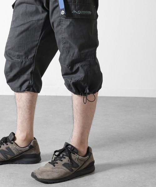 14th Addiction レザー 装飾 zip クロップド カーゴパンツ OUTDOOR PRODUCTS カーゴパンツ 「OUTDOOR PRODUCTS」25SS新色