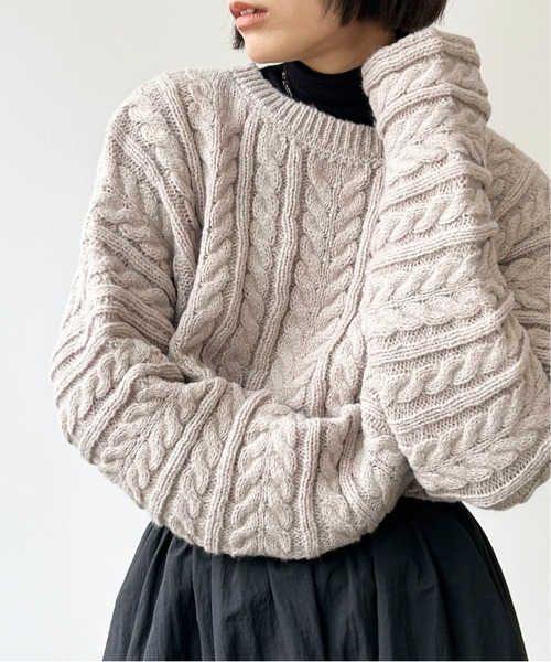 ニット クロップド丈ケーブルニット : ZOZOTOWN Yahoo!店 - 通販