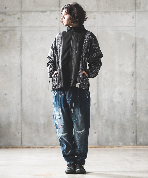 アウター Yume GLIMCLAP コート ジャケット mj9569-Switching design zip