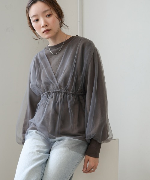 BAB トレーナー スウェット チュールレイヤードスウェット