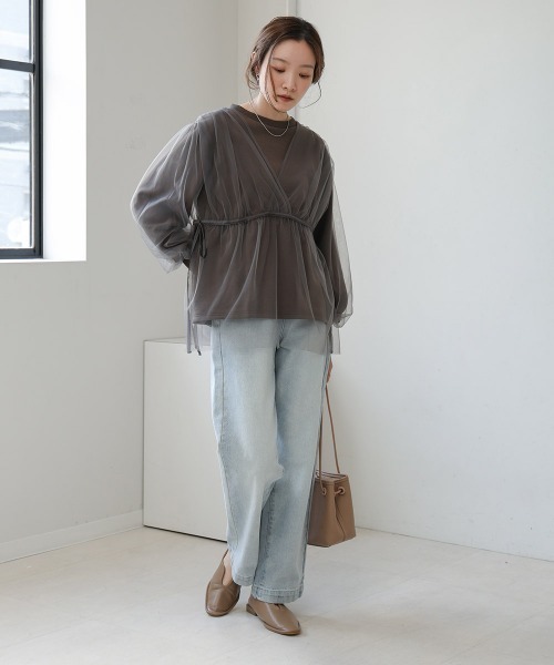 Bibiy. CAMILLE TOP グレー チュール スウェット 2025年最新】bibiy スウェットの人気アイテム - メルカリ