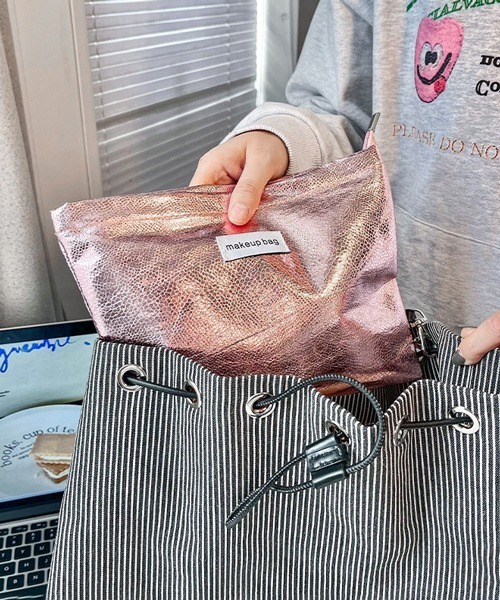 Pochi Pouch ポーチ Pouch/シャイニー ジップ コスメ レディース