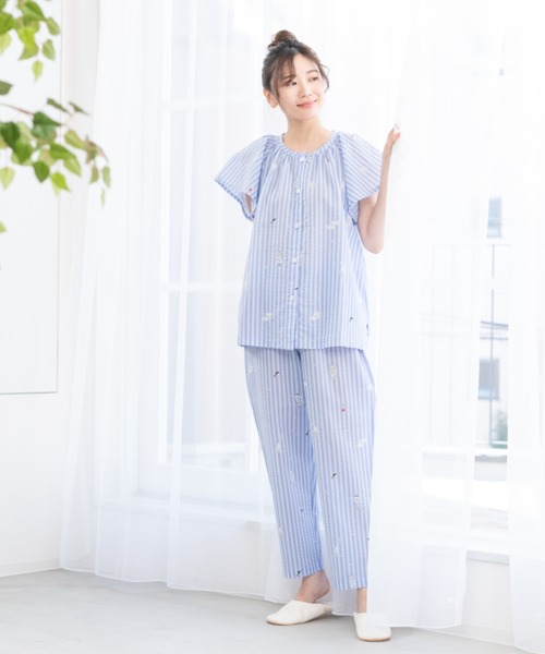 ルームウェア・パジャマ muu MOOMIN パジャマ ルームウェア 「MOOMIN」 サテンプリント