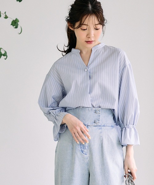 deicy ラメストライプブーケブラウススカートセットアップ ラメストライプブーケスカート