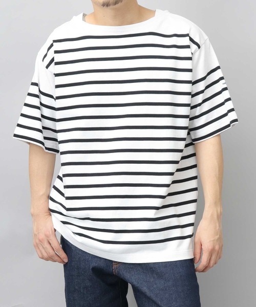 MONT KEMMEL tシャツ ルーズシルエット ボートネック ボーダー バスク