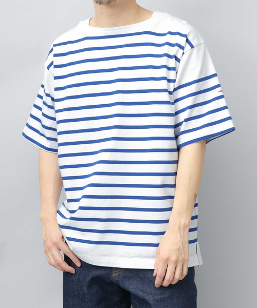 MONT KEMMEL tシャツ ルーズシルエット ボートネック ボーダー バスク