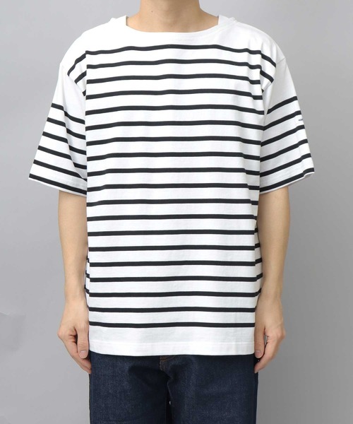 tシャツ 「MONT KEMMEL/モンケメル」CREW LS TEE DRAWSTRING O/E BASQUE BORDER/ボーダーバスクシャツ MONT KEMMEL/モンケメル］CREW LS TEE DRAWSTRING O/E BASQUE