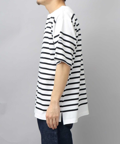 MONT KEMMEL tシャツ ルーズシルエット ボートネック ボーダー バスク
