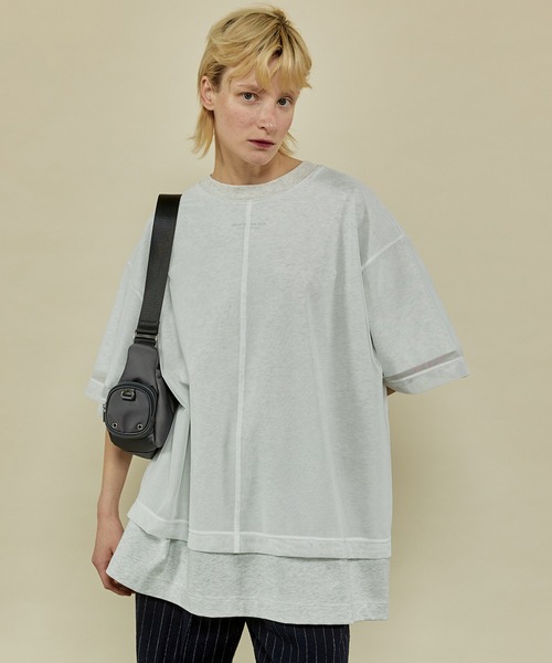 MAISON SPECIAL(メゾンスペシャル)｜Layered Tulle T-shirt