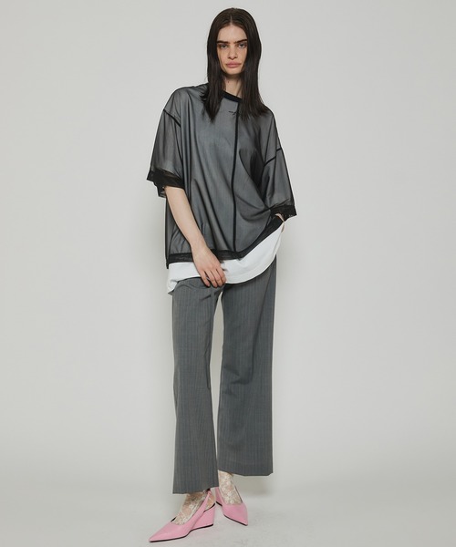 MAISON SPECIAL tシャツ Layered Tulle T-shirt/レイヤード