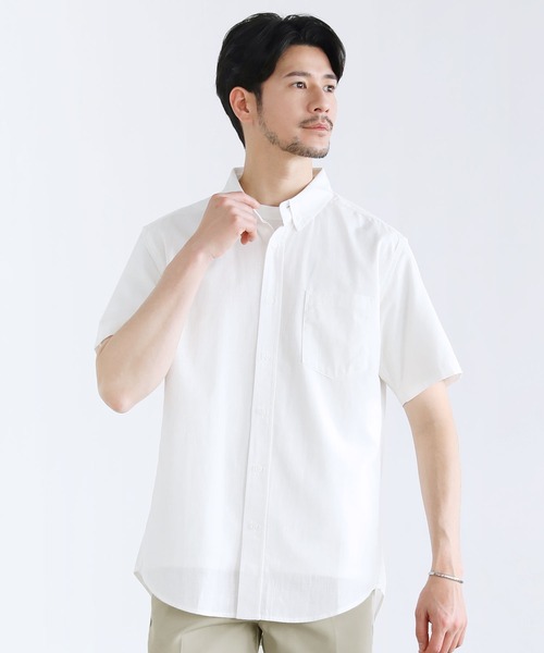 LIL VENDARS シャツ コットンスラブ半袖ボタンダウンシャツ