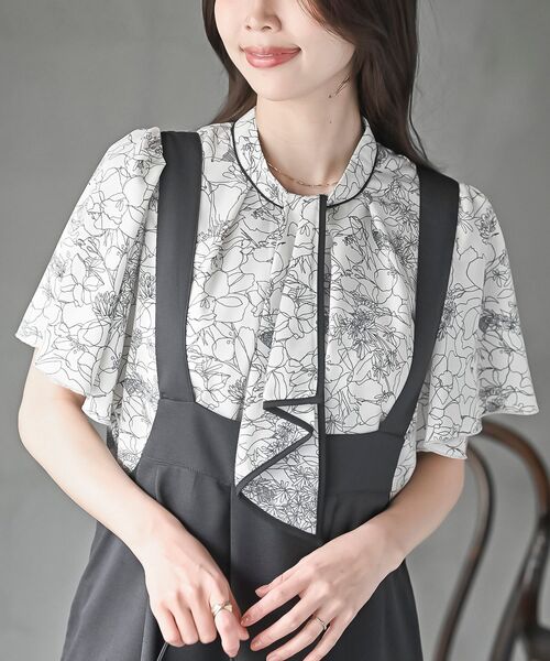 ロンハーマン 25AW シアーガーゼ フレアブラウス シャツ XS グレー シアーブラウス【長袖】 (ABL25136-32) | ANCHOR WOMAN | 紳士服