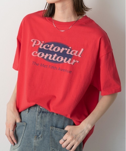 ad thie tシャツ ヴィンテージ風ロゴ ピグメントTシャツ