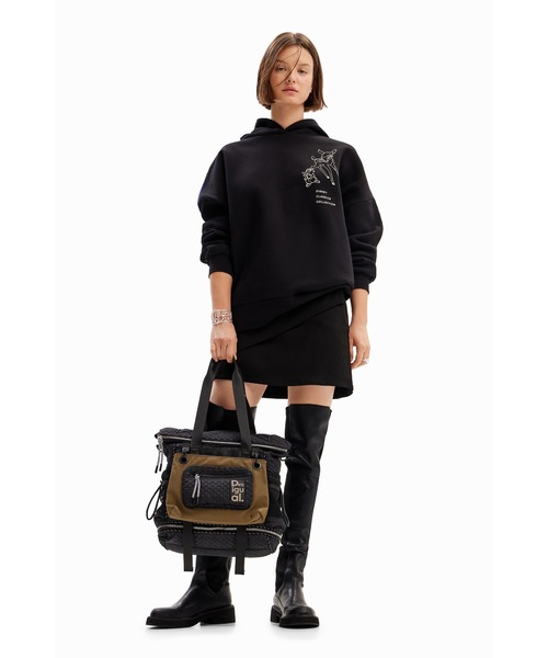 新品 Desigual 黒/白 ドットバックパック ウィメンズバックパック | Desigual