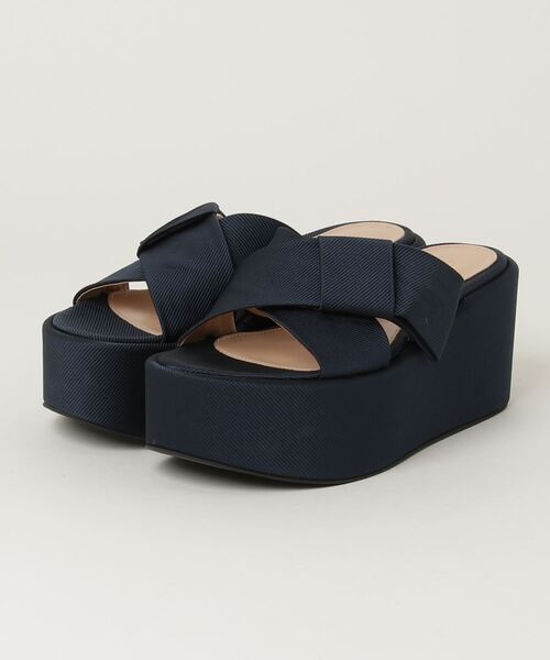 Gianvito Rossi」 フラットサンダル 35.5 ネイビー レディース 