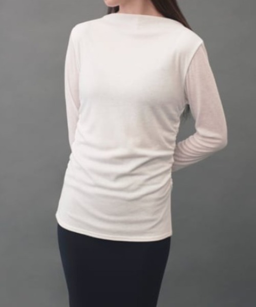 tシャツ 「IRIS 47」pleats long sleeve tops/プリーツ ロングスリーブ トップス レディース