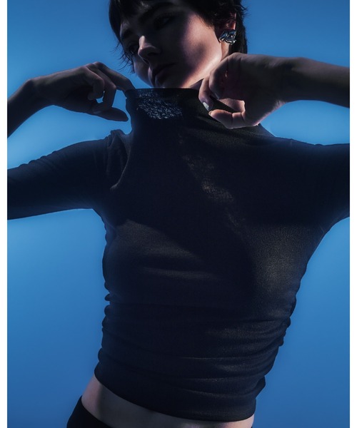 IRIS47 tシャツ 「IRIS 47」pleats long sleeve tops/プリーツ