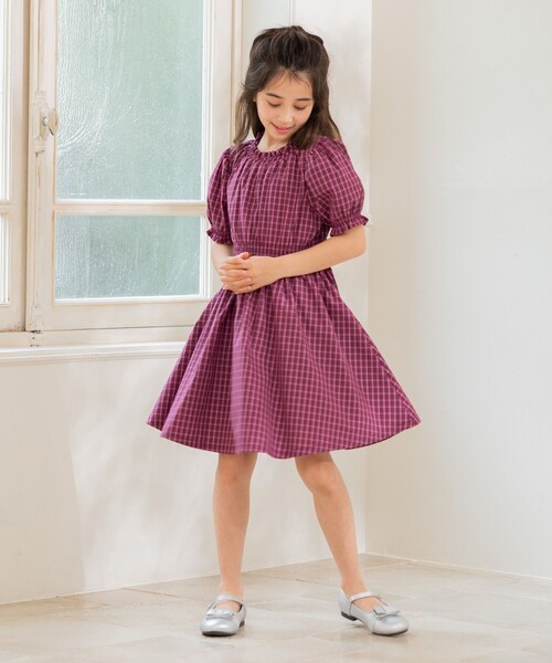 組曲 ワンピース 「150-160cm」チェック キッズ 子供服 女の子