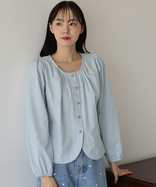 BLUEEAST（ブルーイースト） ブラウス シャツ 裾ラウンドカット