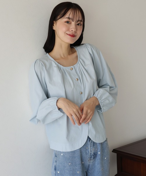 BLUEEAST（ブルーイースト） ブラウス シャツ 裾ラウンドカット