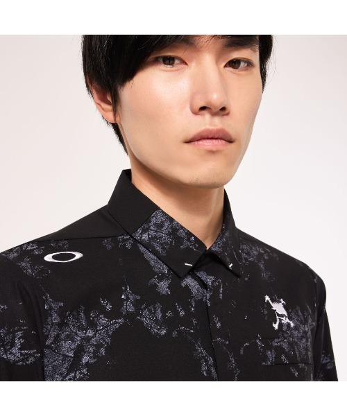 OAKLEY ポロシャツ オークリー SKULL EARTH GRAPHIC 3D LS SHIRT