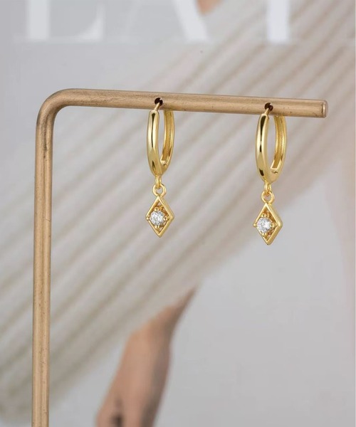 ALWAYS GOOD TIME ピアス ドロップピアス/ストーン/1粒/フープピアス