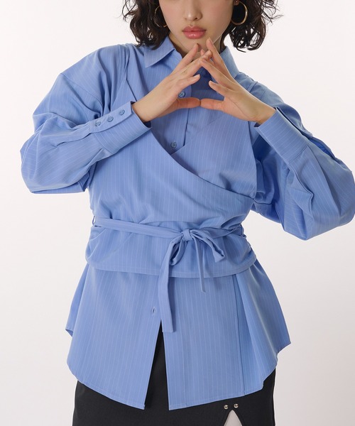 MUHET ブラウス シャツ 「set item」shirt ＆ bustier / シャツ