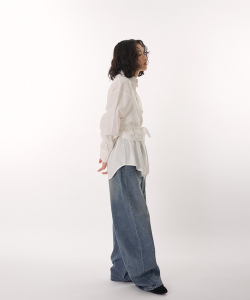 ブラウス シャツ 「set item」shirt ＆ bustier / シャツビスチェセット レディース MUHET（ミュエータ）の「【set item】shirt & bustier / シャツ